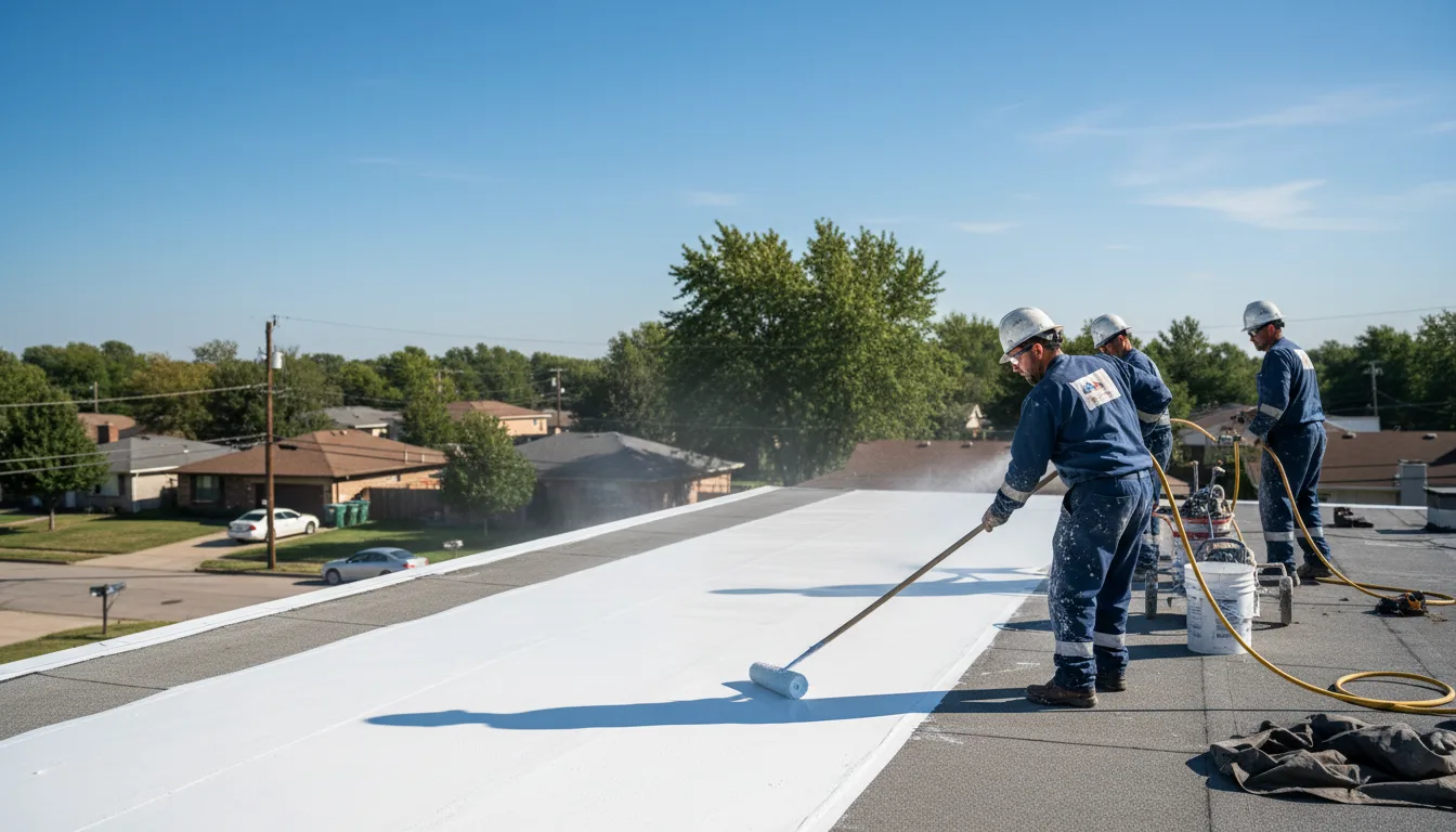 Commercial roof coating in Grandview, IN near me